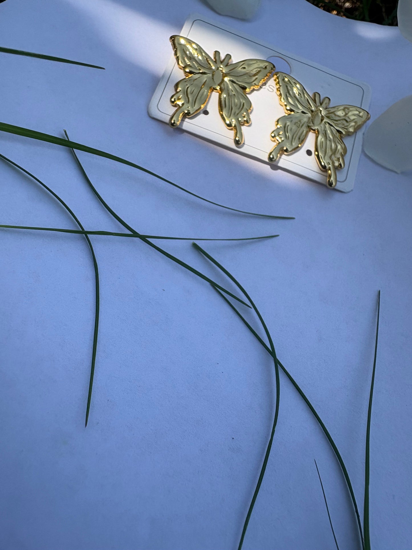 Golden Butterfly Earrings Moonstruck