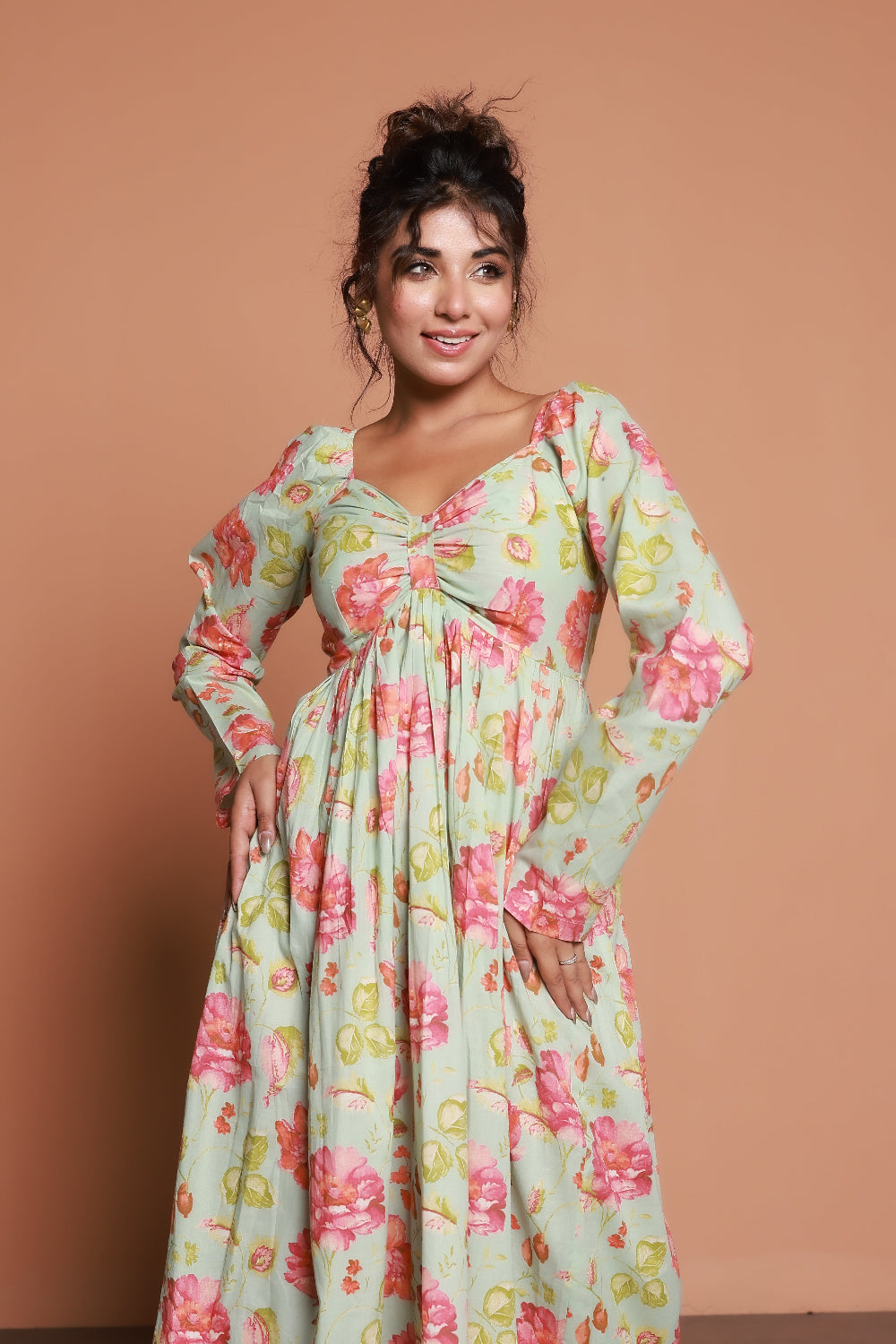 Floral Printed Midi dress for women