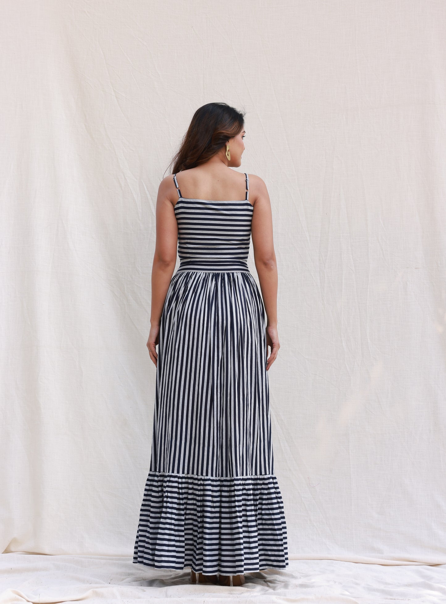 Stripped patterned maxi dress