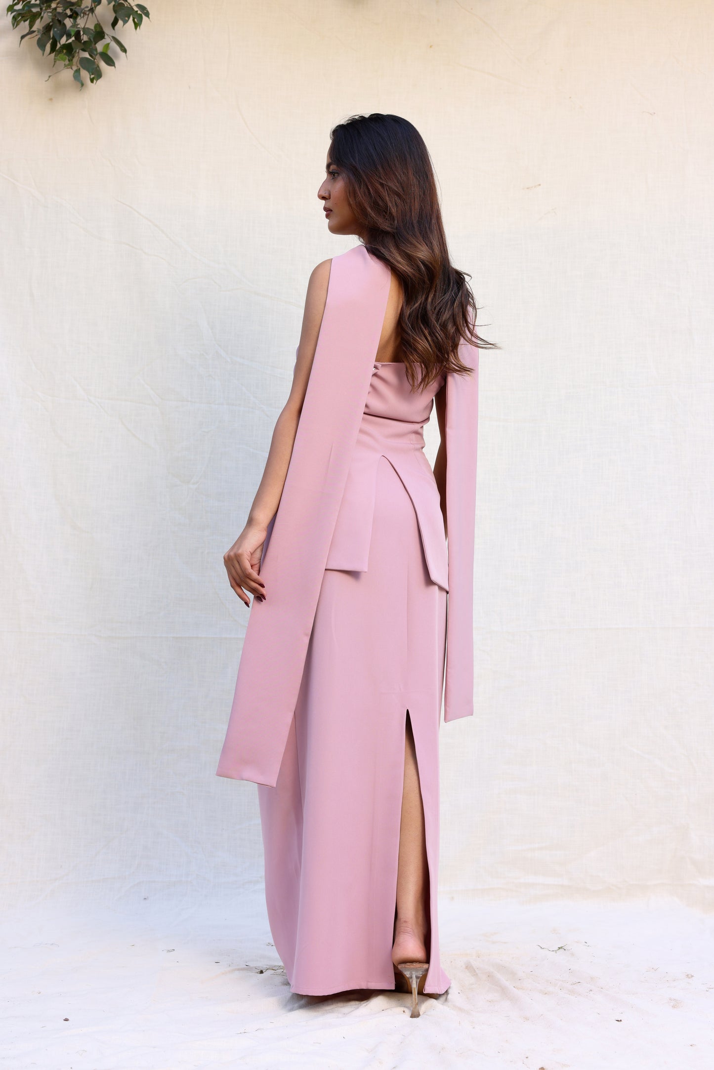 Straight fit tube top with skirt co-ord set