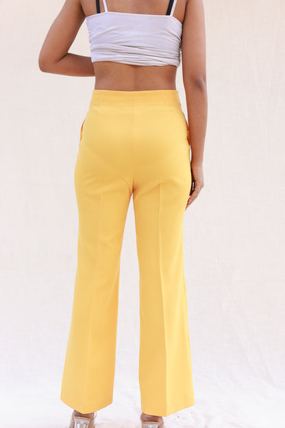 Yellow flarred pants