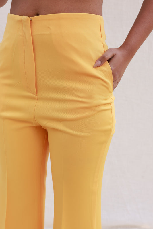 Yellow flarred pants