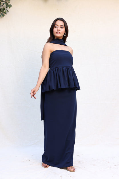 Tube peplum with straight skirt co-ord set