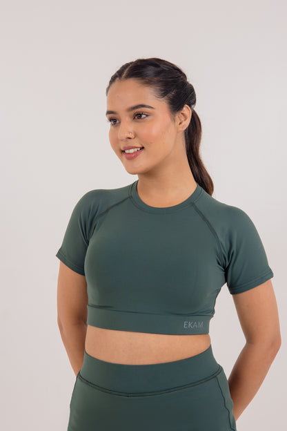 Prithvi Crop Top_Mint Green