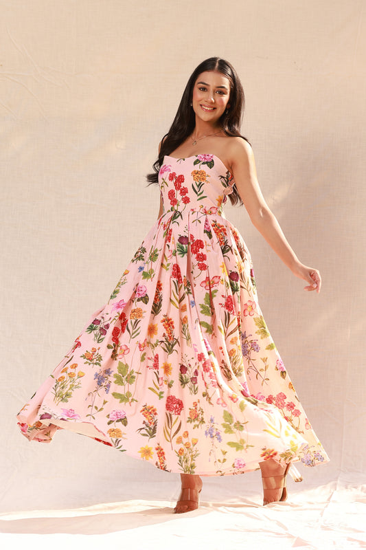 Floral Tube Maxi with Pockets