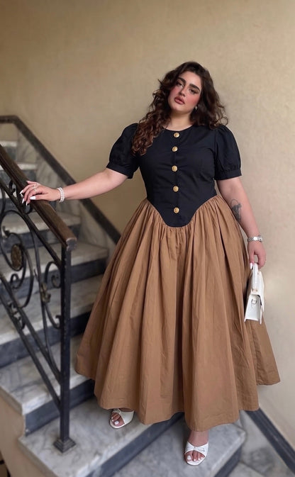 Black & brown maxi dress – Moonstruck Black & brown maxi dress – Moonstruck