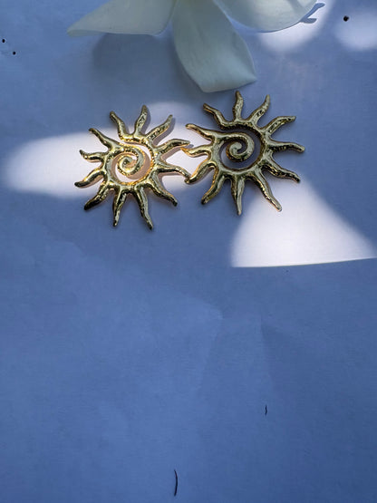 Spiral Sun Earrings