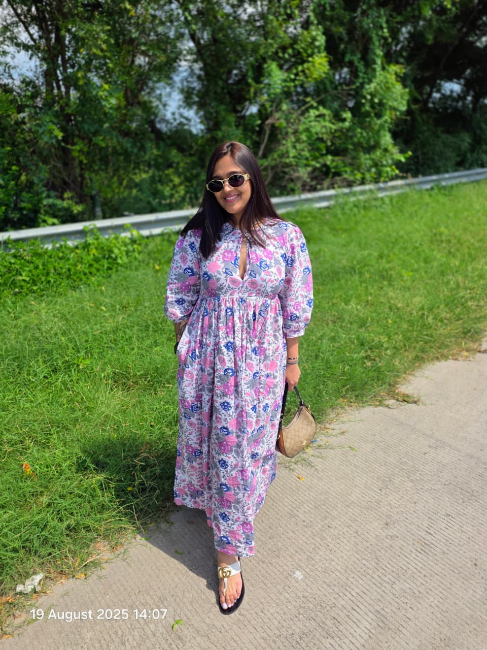 Floral Breeze Cotton Maxi Dress