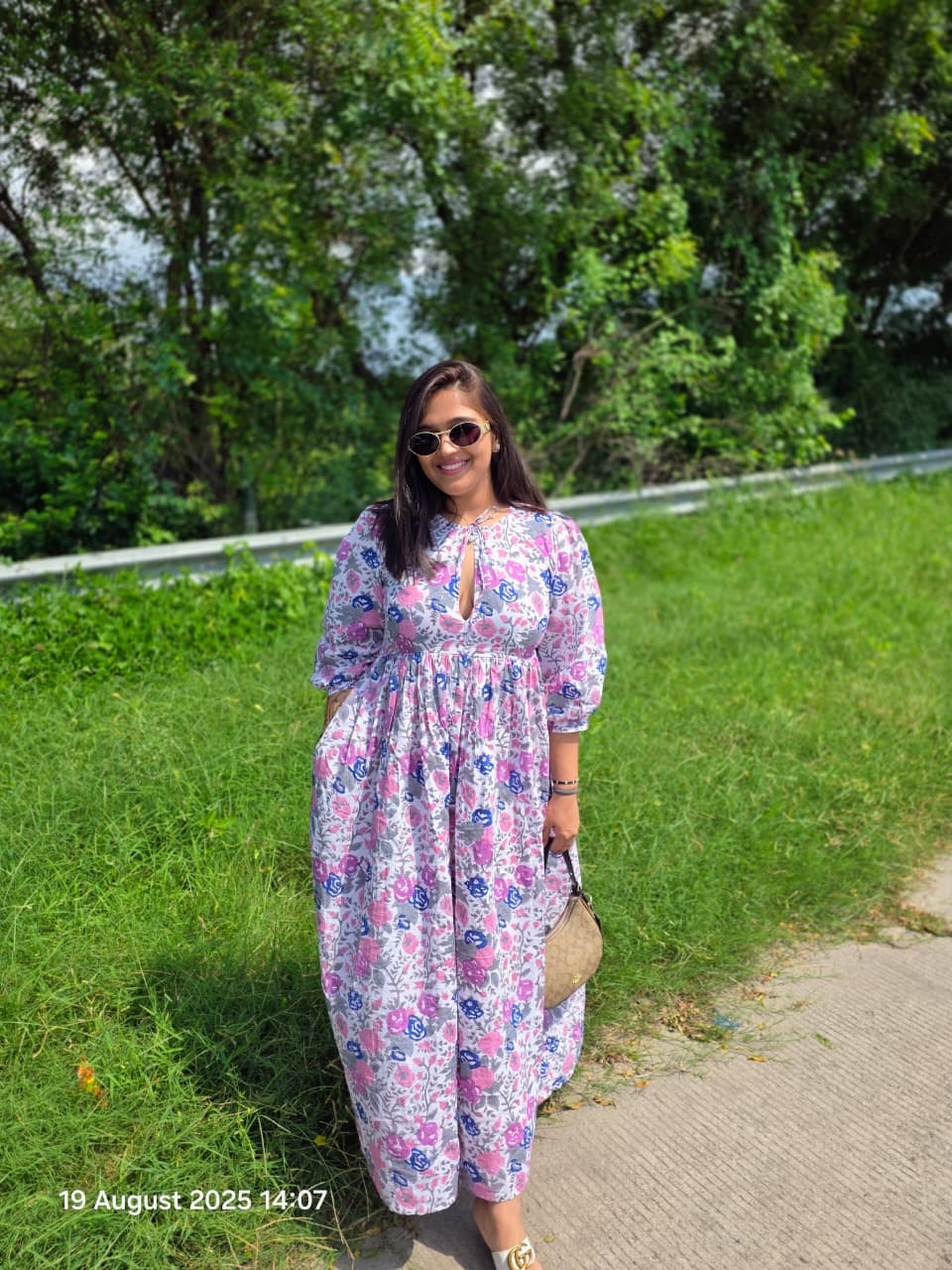 Floral Breeze Cotton Maxi Dress for women