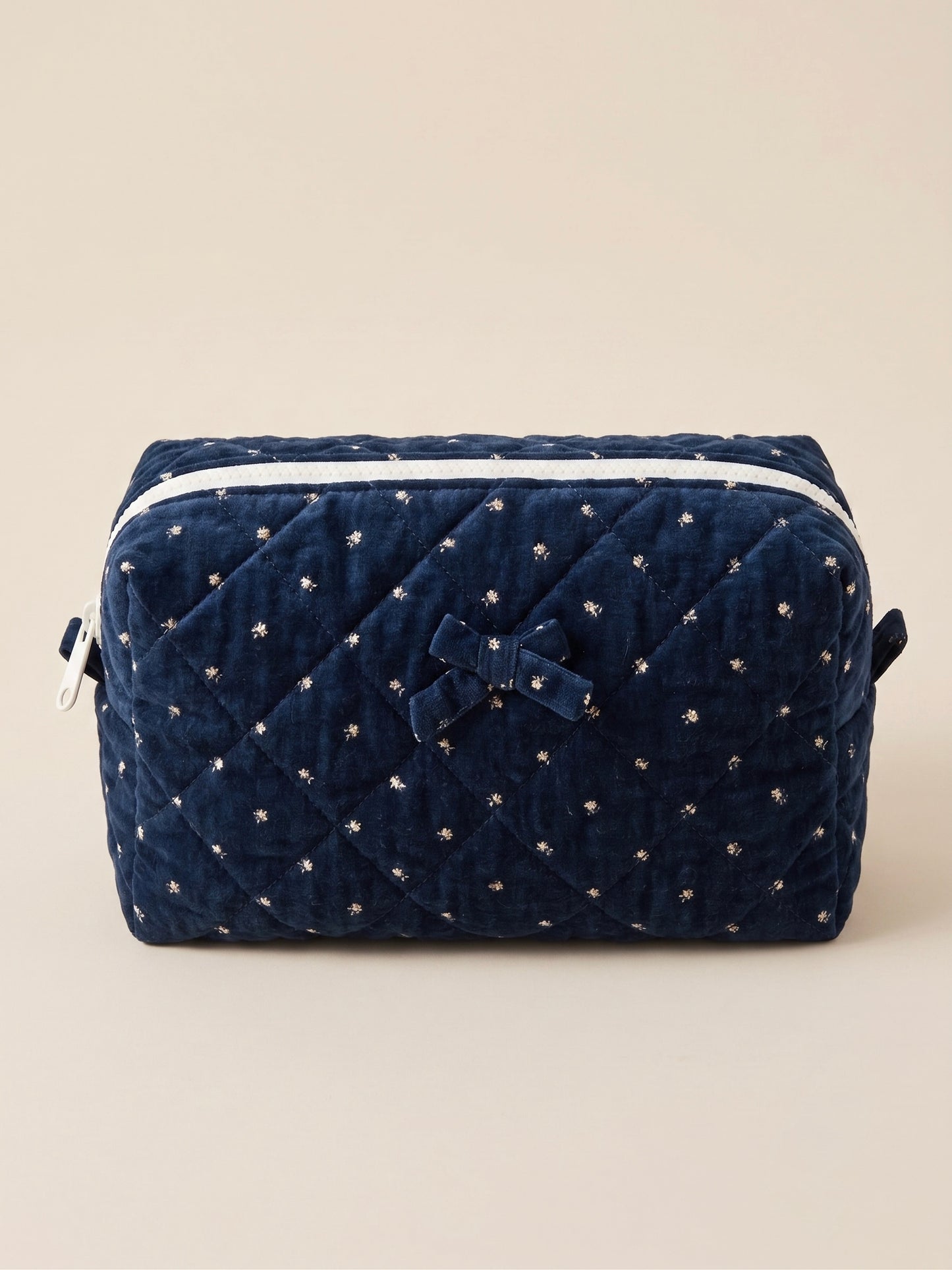 Midnight Bloom Quilted Cotton Pouch Moonstruck