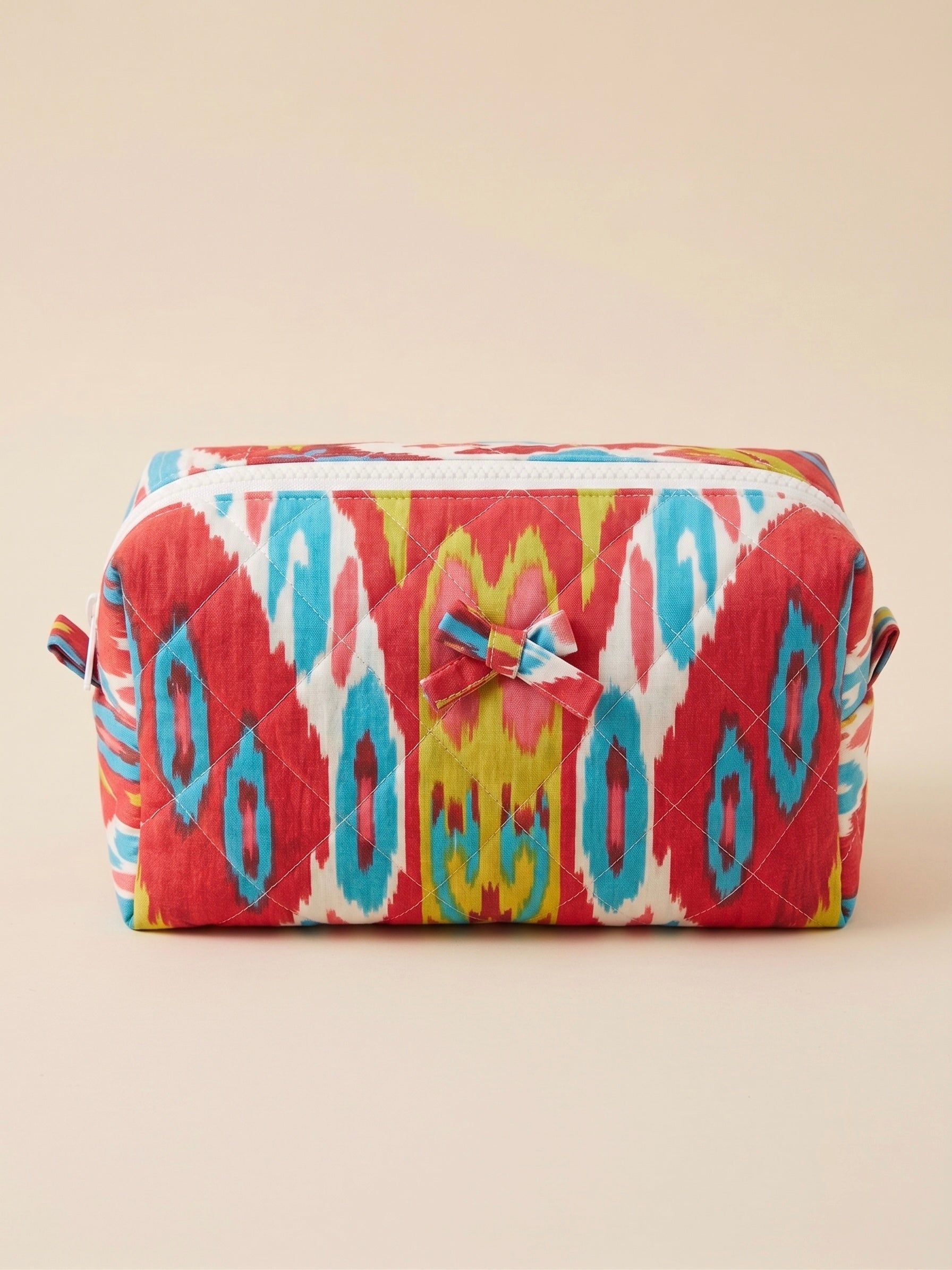Sunset Ikat Quilted Cotton Multipurpose Pouch Moonstruck