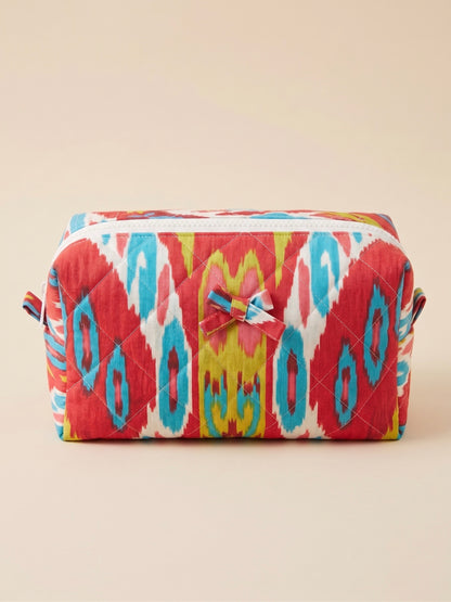 Sunset Ikat Quilted Cotton Multipurpose Pouch Moonstruck