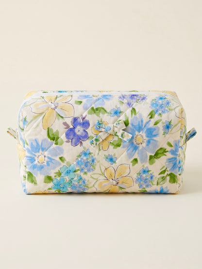 Vintage Floral Quilted Travel Organizer Bag Moonstruck