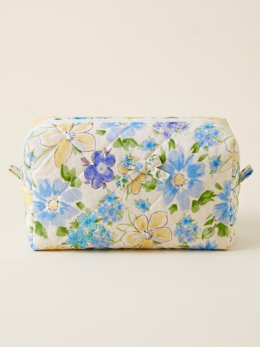 Vintage Floral Quilted Travel Organizer Bag Moonstruck